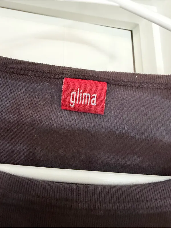 Ombre Crewneck Long Sleeve Tee Brown Size L - Image 2
