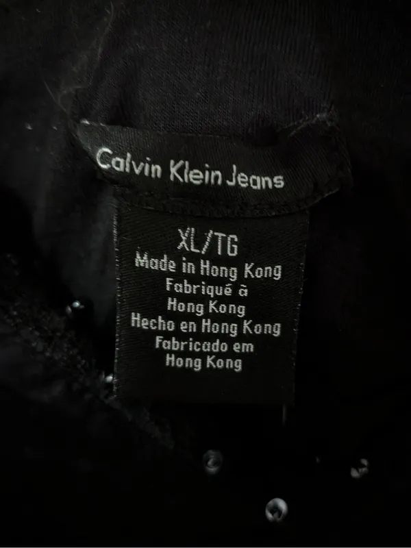 Calvin Klein Jeans Black Sequin Ruffle Cami Top XL - Image 3