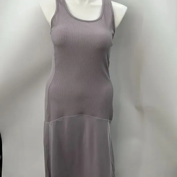 Athleta large lilac athletic fitted ribbed dress - Image 3