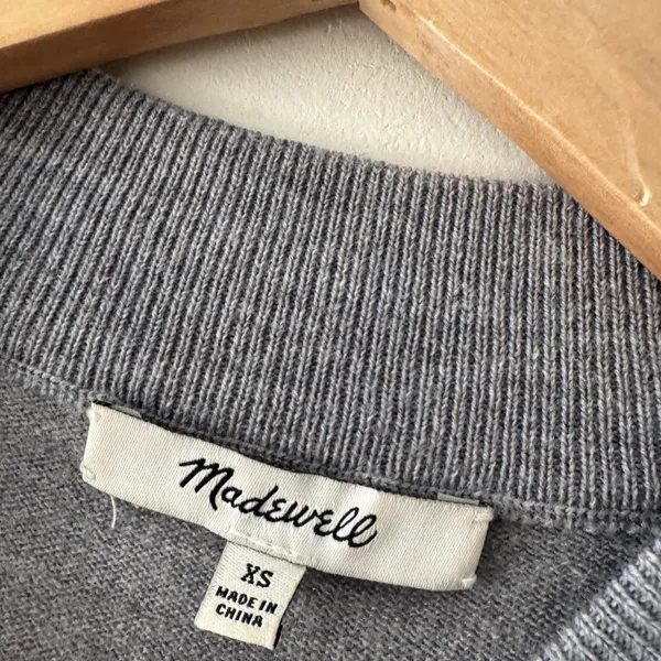 Madewell Gray Boxy Mock Neck‎ Sweater - Image 5