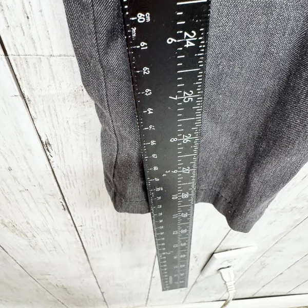 Theory Pants Women Size 6 Slim Split Straight Mid Jeans‎ Washed Gray Zip Pockets - Image 5