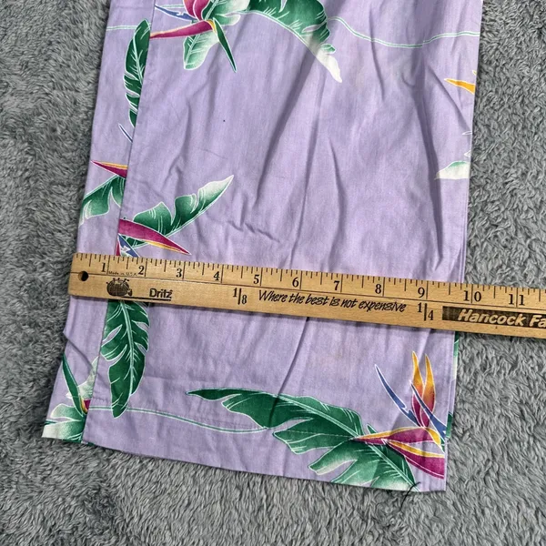 Banana Bay Trousers Pants Size Medium Palm Floral Pattern Resortwear Cropped USA - Image 6