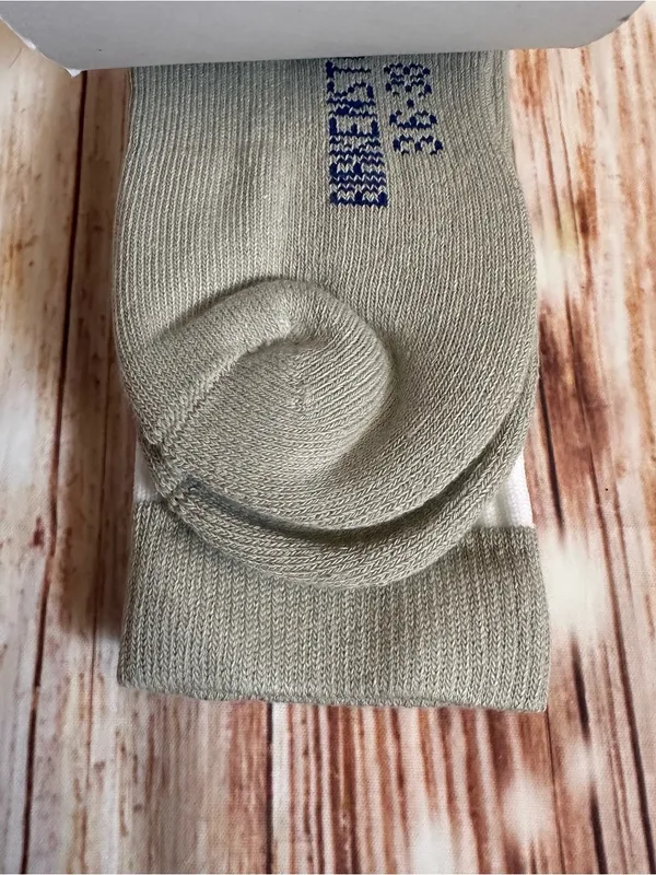 Birkenstock Light Gray Unisex Cotton Crew Stripe Socks Size Women’s 5-7 - Image 8