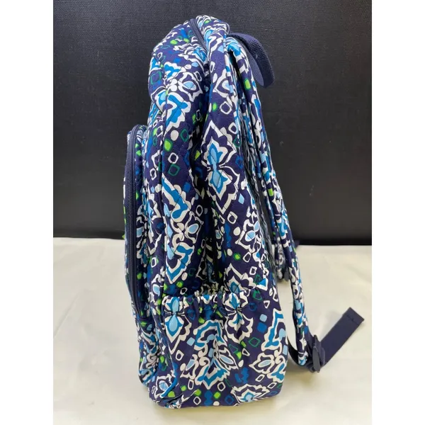Vera Bradley Ink Blue Women's Floral Campus Backpack SKU 6098 - Image 6