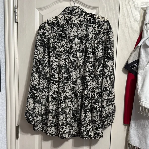 Entro Esther Floral‎ Long Sleeve Blouse Boho Cottagecore Romantic - Image 3