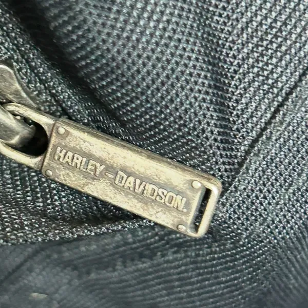 Harley Davidson Vintage Womens Nylon Parka Jacket Black Size XL - Image 8