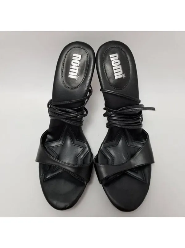 Nomi Womens Gladiator Strapy Lace Up Platform Heel Sandals Black Size 8.5 M - Image 8