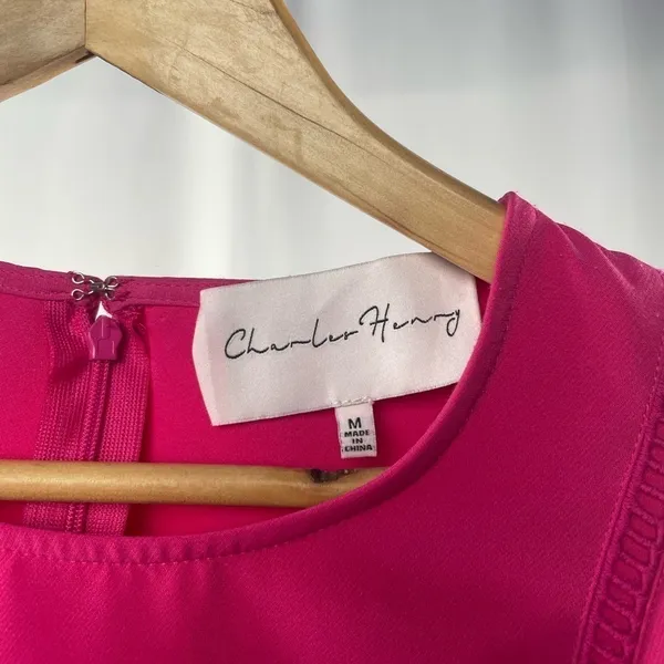Charles Henry Bell‎ Sleeve Mini Dress in Pink Size Medium - Image 3