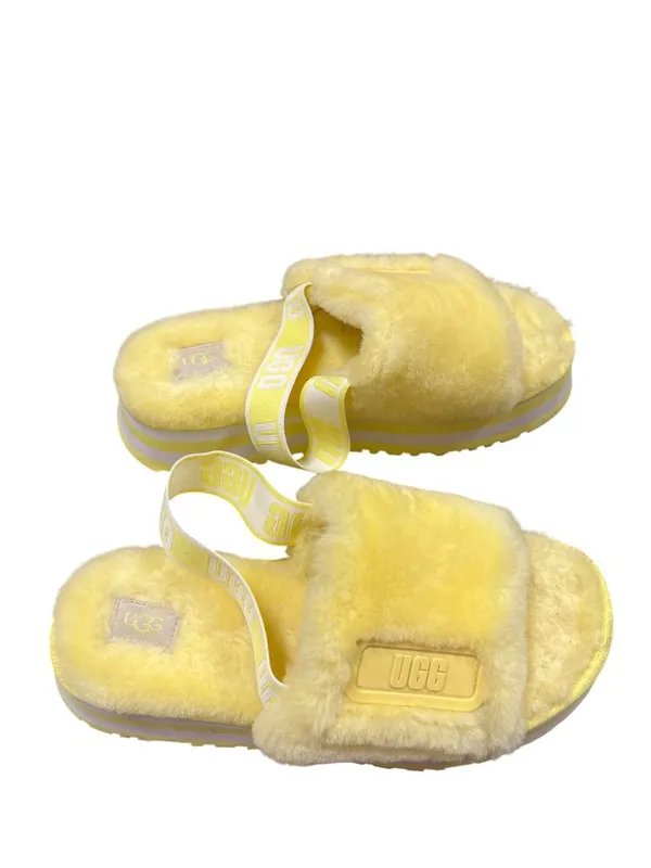 UGG Fluff sugar platform wms yellow slingback casual sandals sz 10 SKU 10-654 - Image 4