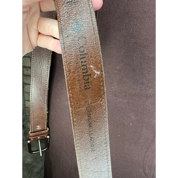 Columbia leather belt brown size 36 - Image 11