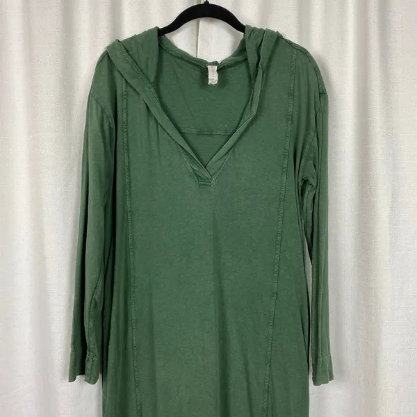 Anthropologie Daily Practice Green Hooded Maxi Dress Sz.XS - Image 6