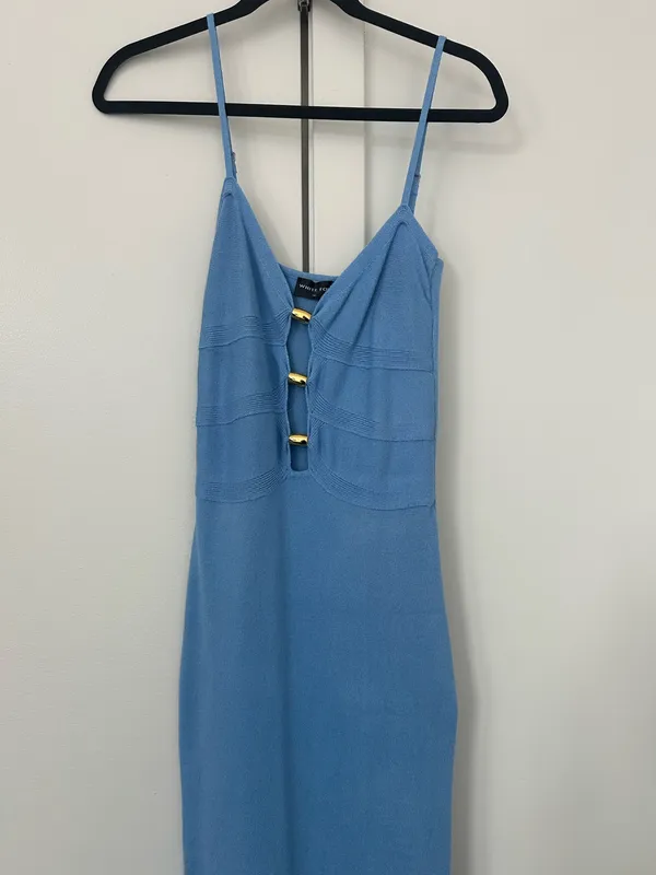 White Fox Blue Maxi Dress - Image 4