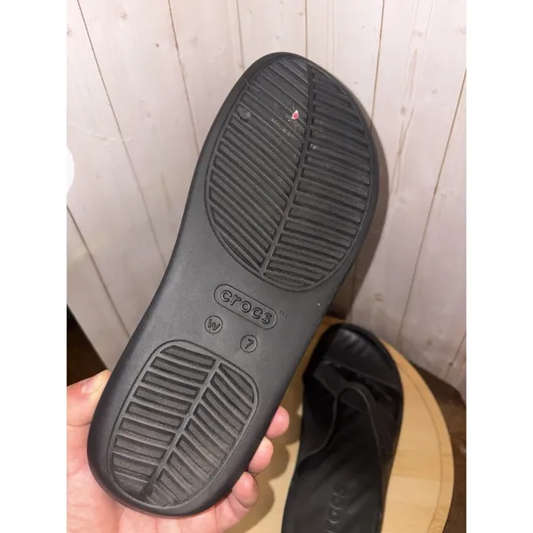 Crocs Gateway Black Slip on‎ Strappy Mules Flip Flop Sandal Sliders Size 7 - Image 6