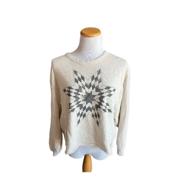 Universal Threads New Womens Tibetan Star Cropped Dolman Pullover - Sz XXL - Image 2