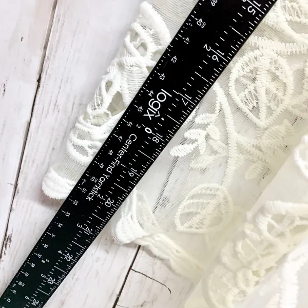 Unbranded Floral Lace Sheer Mesh Top‎ Womens Size M White Boho Rose Crochet - Image 3