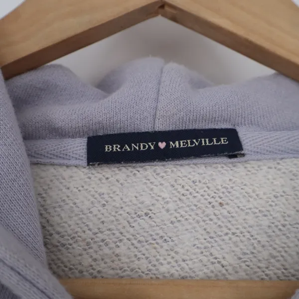 Brandy Melville Christy Full Zip Hoodie Lavender Purple Oversized Sweatshirt - Image 2