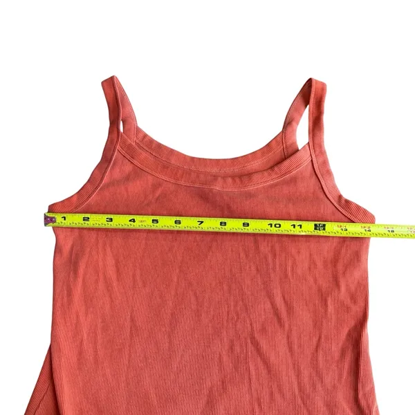 Old Navy Women’s Size S Fitted Ribbed Tank Top Sunset Orange Cami Layering Basic - Image 7