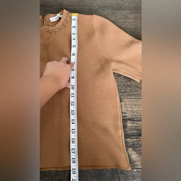 Zara knit‎ top blouse large - Image 7