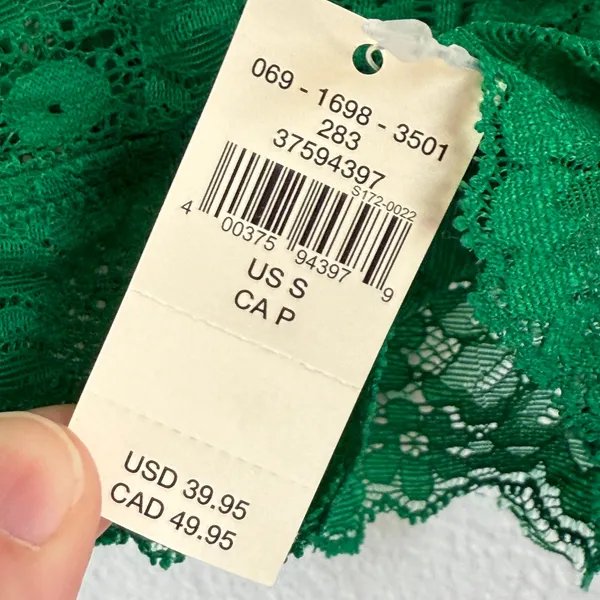NWT AERIE Padded Lace‎ Strappy Bra in Alpine Green - Image 6