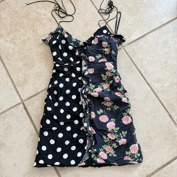 For Love & Lemons Mochi Shirred Mini Dress XS - Image 2
