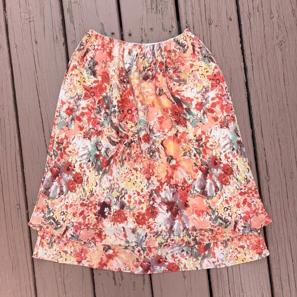 Norton McNaughton floral midi skirt petite small - Image 2