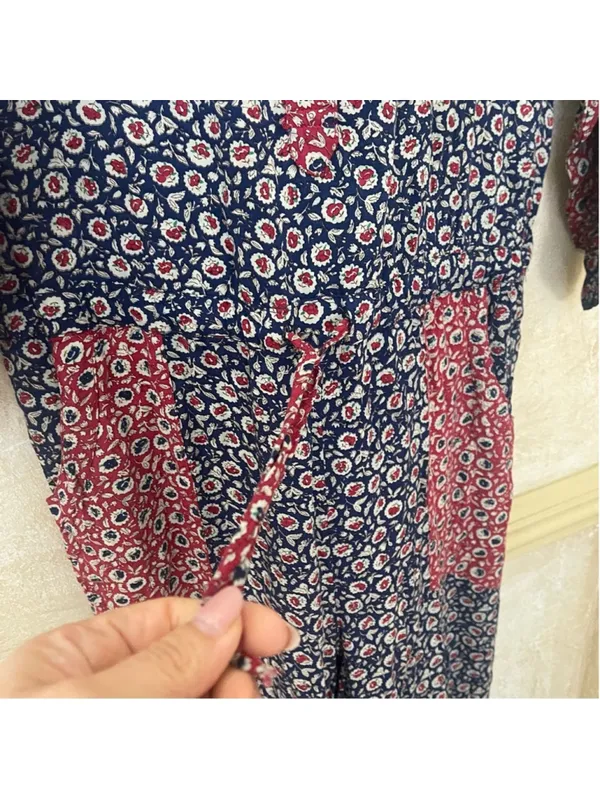 Free People Y2K Leia Floral Jumpsuit Village Country Style Boho Cottagecore Sz S - Image 11
