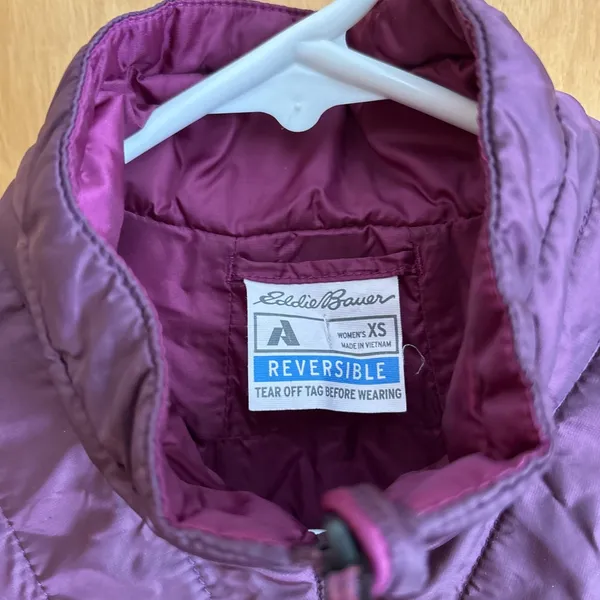 Eddie Bauer Women's First Ascent Reversible Jacket Purple‎ Coat Puffer Size XS - Image 2