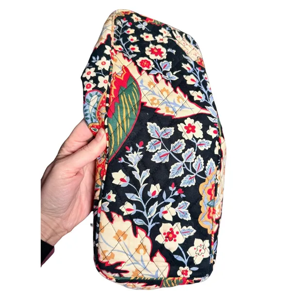 Vera Bradley Versailles Carry Me Away Tote Bag Quilted Floral Black Large 18.5" - Image 3