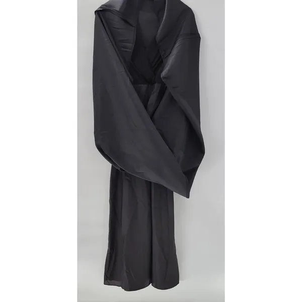 Alfred Sung Maxi Dress Womens 8 Black Ballet Top Taffeta Skirt V-Neck 3/4 Sleeve - Image 7