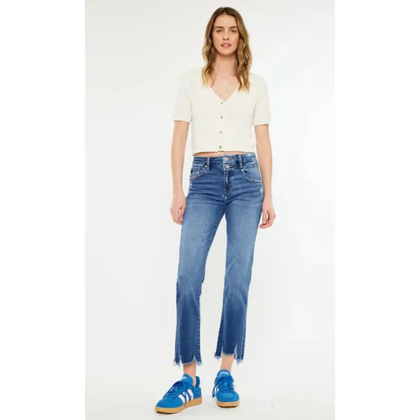 KanCan Walnut High Rise Slim Straight Jeans Comfort Stretch Denim Sz‎ 5/26 - Image 3