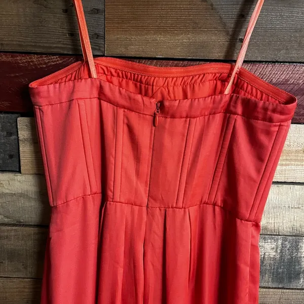 BCBGMaxazria Coral/Pink Strapless Maxi‎ Dress Size 4 - Image 8