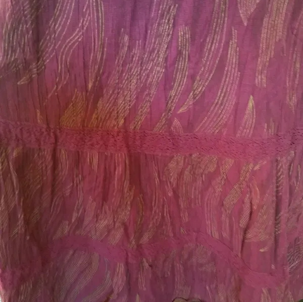 Calvin Klein purple and gold flowy dress sz Small - Image 3