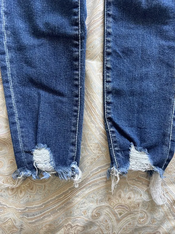 KanCan Dark Blue Distressed Skinny Jeans - Image 8