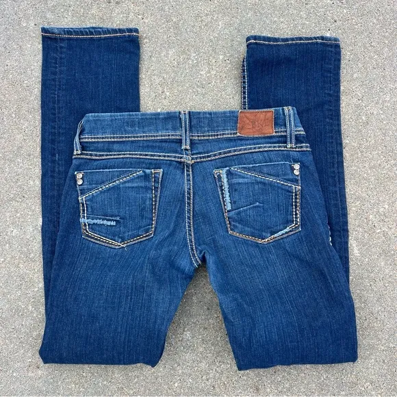 Buckle BKE Stella 27R Straight stretch Blue Denim Jeans bK17164R - Image 2