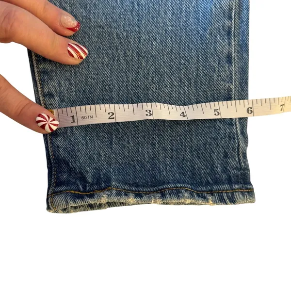 Levi's Premium Wedgie Straight Leg Jeans Womens Blue Denim‎ 25x27.5 Button Fly - Image 13