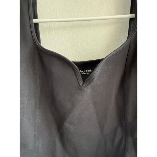 Abercrombie & Fitch Soft A&F Collection Black Sweetheart V-Notch Bodysuit‎ Small - Image 3