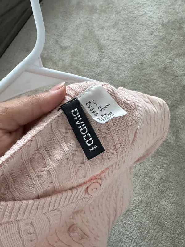 Light Pink Cable Cardigan  - Image 5