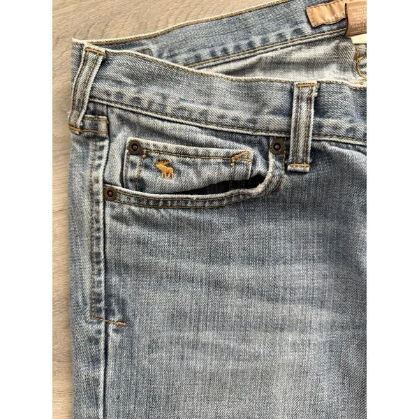 VTG Y2K Abercrombie Fitch Low Rise Bootcut Flare Jeans Preppy Womens Size 8R - Image 5