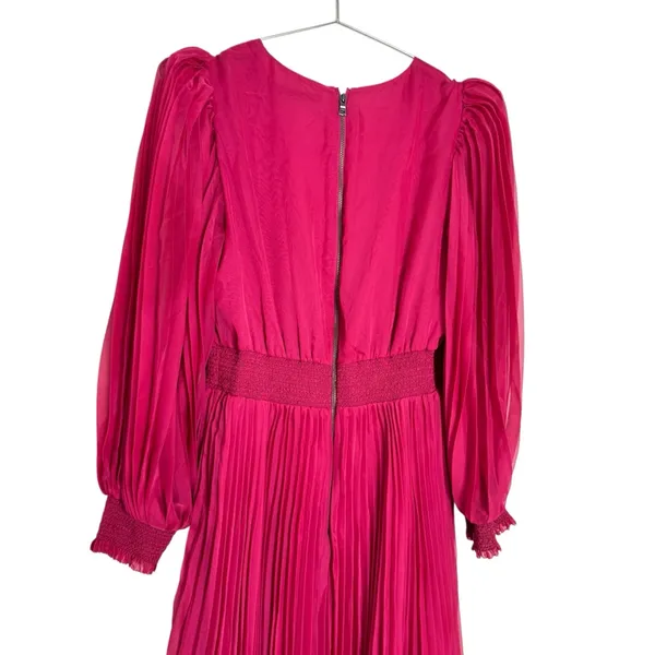 Alice & Olivia Sion‎ Pleated Asymmetric Dress - Image 9