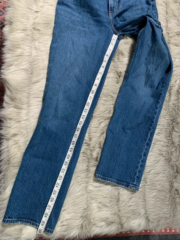 Abercrombie & Fitch Jeans Women The 90s Straight Ultra High Rise Curve Love 2/26 - Image 6