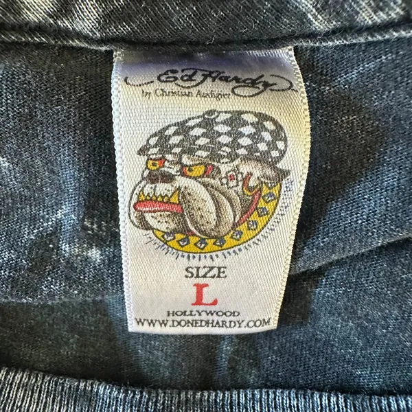 L Ed Hardy Tee T-shirt authentic Y2K clubwear indie-sleaze Baby 2000's Vintage - Image 3
