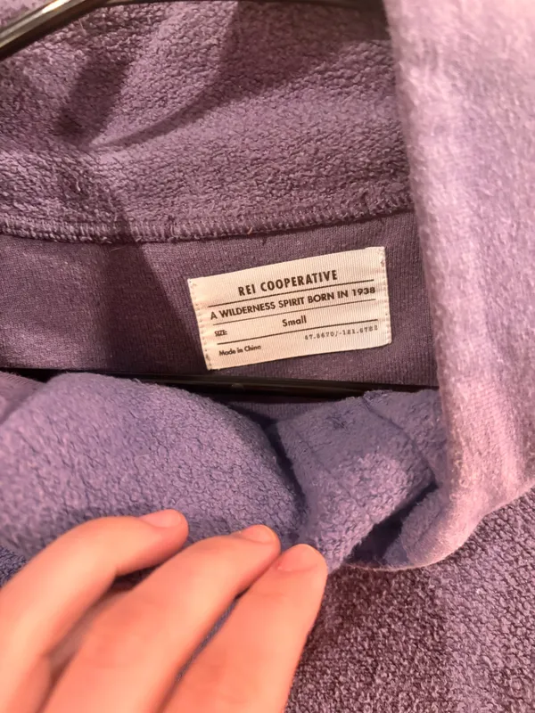 REI purple half button pullover - Image 3