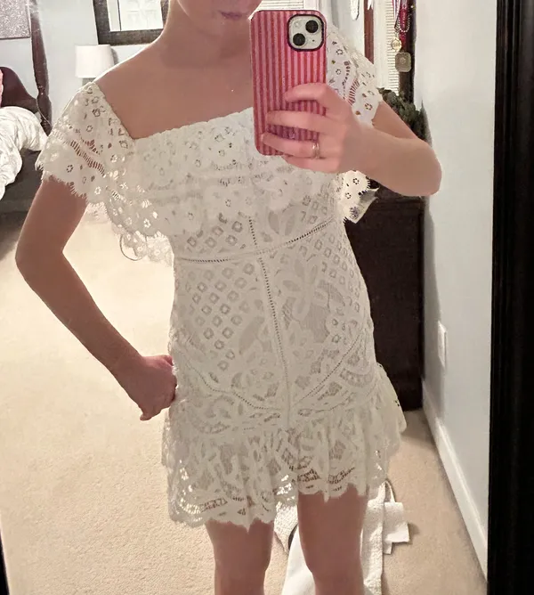 Lovers and friends lace mini white dress - Image 2