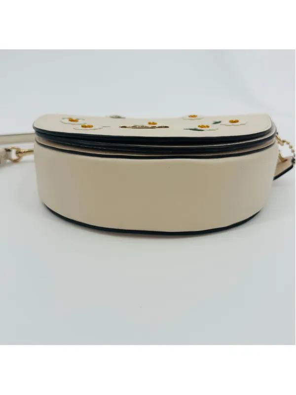 Coach C2863 Ellen Daisy Crossbody Bag Chalk White Embroidered Leather - Image 7