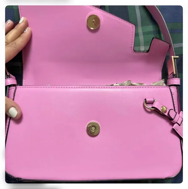 NWT ALDO Pink NWOT Crossbody Shoulder Bag Handbag Purse Gold Accents - Image 3