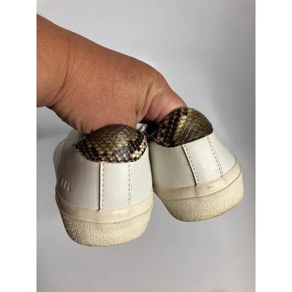 Madewell Sidewalk Low Top Sneakers Womens 8.5 White Excellent Snakeskin MA521 - Image 6