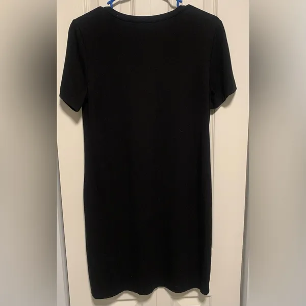 White House Black Market Lace Up Black Dress - Image 4