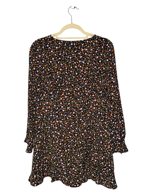 Zara Micro Floral Mini Dress Size L - Image 4