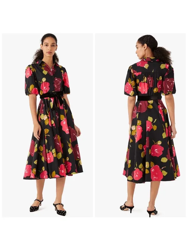 Kate Spade New York Just Rosy Hostess Button Down Shirt Dress - Size 6 - Image 2