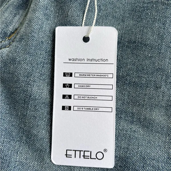 ETTELO Light Blue Denim Jean Skirt Size 8 - Image 3